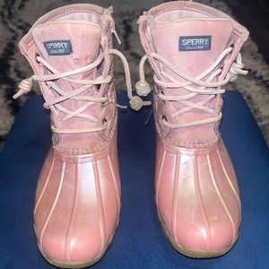 Salt Water Boot Blush Pink  Girls Youth Size 2 Sperry Boots